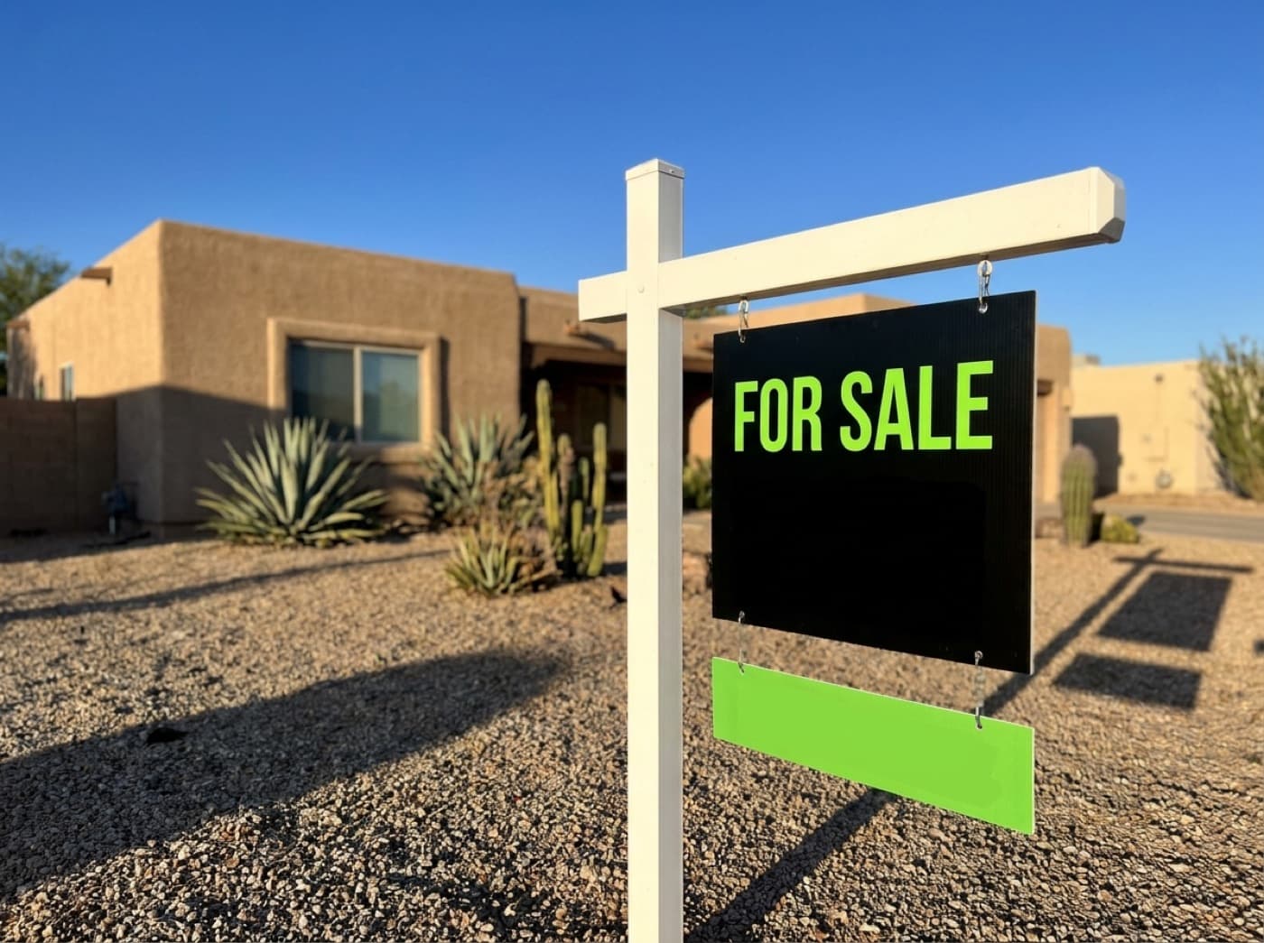 Photo of an installed L-post sign in a front yard